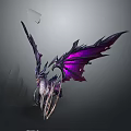 Mythical Fantasy Dragon Character With Purple Black Wings And Metallic Body In Game