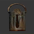 Vintage Metal Watering Can With Wooden Handle And Rustic Texture For Home Gardening Daily Supplies