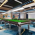 Modern Billiards Room Billiards Room Billiards Hall 3d model