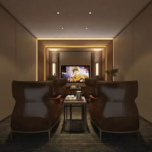 new chinese style video room home theater 3d model