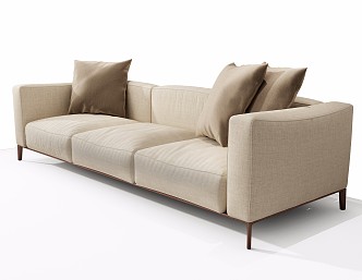 Modern Three-Seat Sofa Minimalist Sofa 3d model