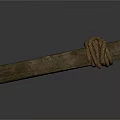 Practical Wooden Stick With Tied Rope As Household Hanging Tool Decoration