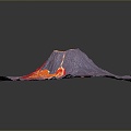 Volcanic Lava Lava Landform Lava Environment Ground Vein Volcanic Volcanic Island Terrain Mountain Landform 3d model