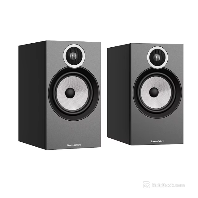Pair of SoundMaster Black Bookshelf Speakers With Sleek Design And Clear Sound 3d model 