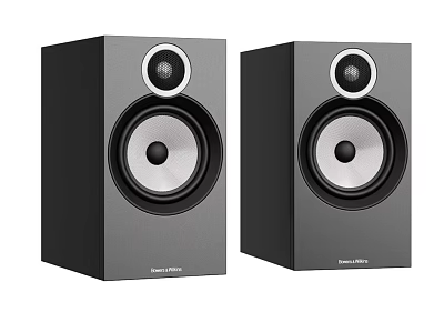 Pair of SoundMaster Black Bookshelf Speakers With Sleek Design And Clear Sound 3d model