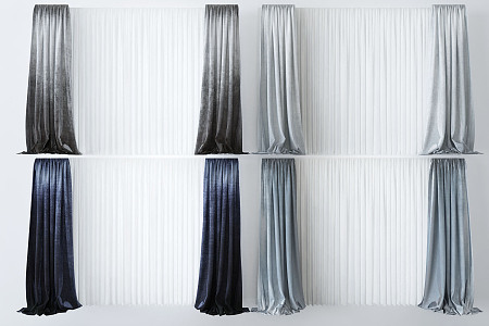 Modern Curtains 3d model