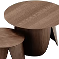 The combination of several sides of the tea table 3d model
