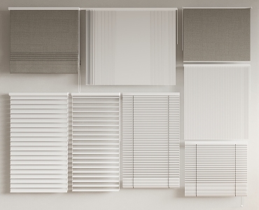 modern venetian blinds roman blinds 3d model