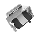 Bolted Industrial Mechanical Device With Metal Frame Black Panel And Rollers
