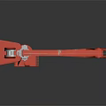 Red Industrial Crane Equipment With Railing Ladder Boom And Control Cabin