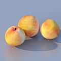 Yellow peach fruit 3d model