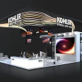 KOHLER Exhibition Booth With Modern Curved Lighting And Bathroom Product Displays