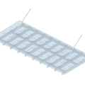Transparent Grid Storage Tray With Support Rods For Organizing Small Items 3d model