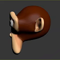 3D Rendered Cartoon Train With Unique Design Elements