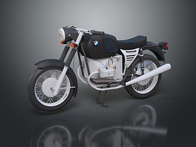 Modern motorcycle two-wheeled motorcycle off-road motorcycle road racing motorcycle 3d model