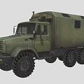 Military vehicle car truck chariot transport vehicle 3d model