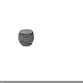 Gray Stacked Circular Disks With Layered Structure And Textured Surface Decorative Object 3d model