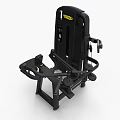 Black Commercial Gym Strength Training Machine With Digital Display And Yellow Accents