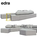 Modern Gray Curved Sofa With Yellow Side Table And Modular Seating Cushions
