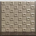 Elegant Modern Upholstered Wall Panel Design With Diamond Pattern And Lighting 3d model
