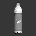 White Plastic Food Beverage Bottle With Elegant Logo Design And Sleek Shape