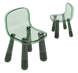 Acrylic single chair 3d model