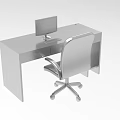 Stainless Steel Industrial Workbench With Monitor And Rolling Chair Structure