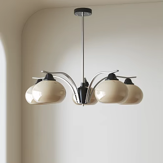 French retro living room chandelier 3d model
