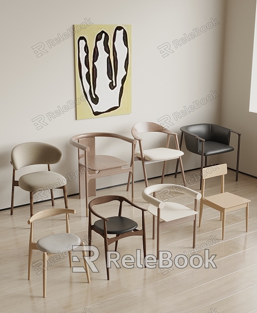 Nordic Dining Chair Single Chair model