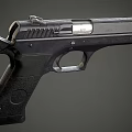 Modern Black Pistols With Textured Grip And Metallic Barrel Design