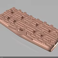 Pink Metal Automotive Cylinder Head Engine Part With Multiple Cooling Holes