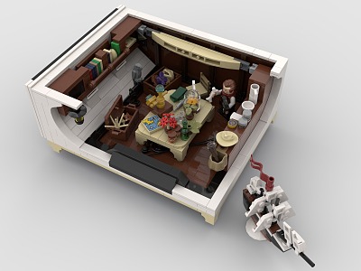 Lego toy room cabin 3d model