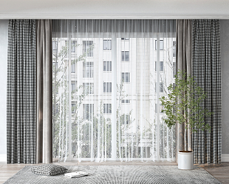 Modern Curtains 3d model