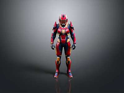Sci-fi Beauty Cyber Beauty Sci-fi Woman Warrior Future Woman Warrior Sci-fi Lady Soldier Cyber Woman Warrior 3d model