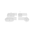 Modern Wall Mounted Bathroom Washbasins With Countertop Faucet Square And Round Designs
