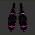 Pink And Black Roller Skates With Shiny Wheels For Recreational Sports Use
