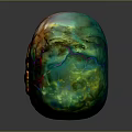 Fantasy Dragon Egg With Baby Dragon Inside Luminous Glow And Colorful Veined Surface