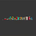 Colorful Decorative Ornament Collection With Mixed Figurines Various Shapes And Home Decor