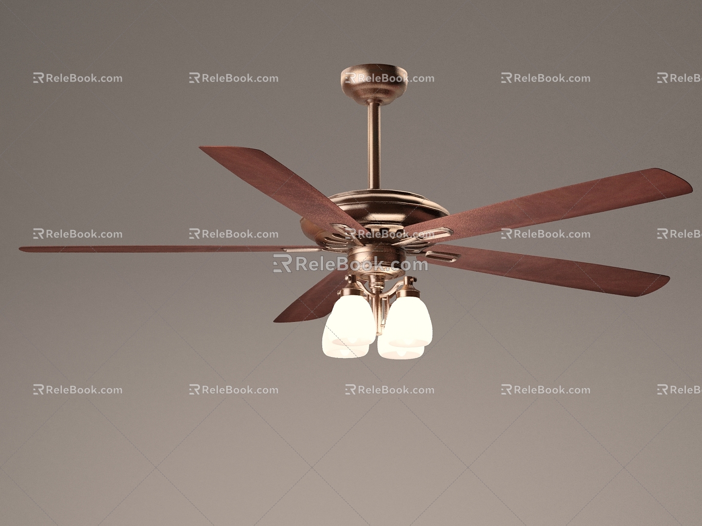 classical ceiling fan classical ceiling fan 3d model