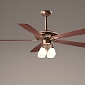 classical ceiling fan classical ceiling fan 3d model