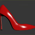 Red High Heels Women's Fashion Footwear With Pointed Toe Thin Heel And Knit Texture