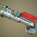 Stainless Steel Water Faucet With Red Handle And Durable Construction For Home Use Design