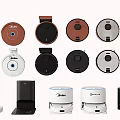Assorted Daily Electrical Appliances Featuring Dalin Robot Vacuum Cleaners In Multiple Colors And Models 3d model