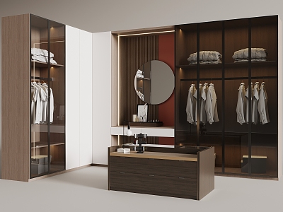 Simple Cloakroom Wardrobe Middle Island Cabinet model