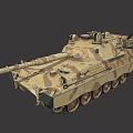 Tank Military Armored Combat Vehicle With Camouflage Design And Heavy Weaponry