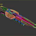 Red And Silver Streamlined Spacecraft With Sci Fi Design For Cosmic Aerospace Exploration