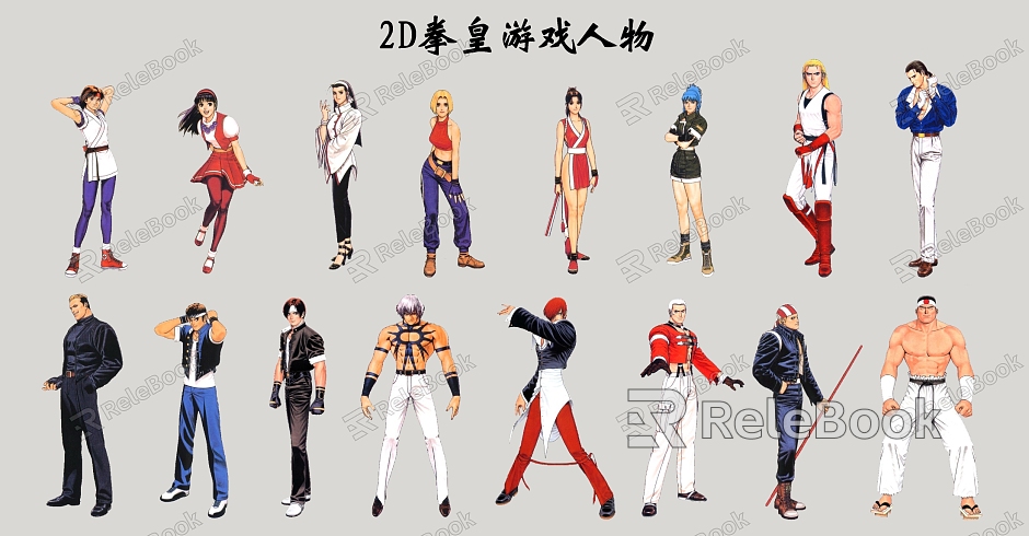 Modern Game Character King of Fighters Arcade Game Characters model