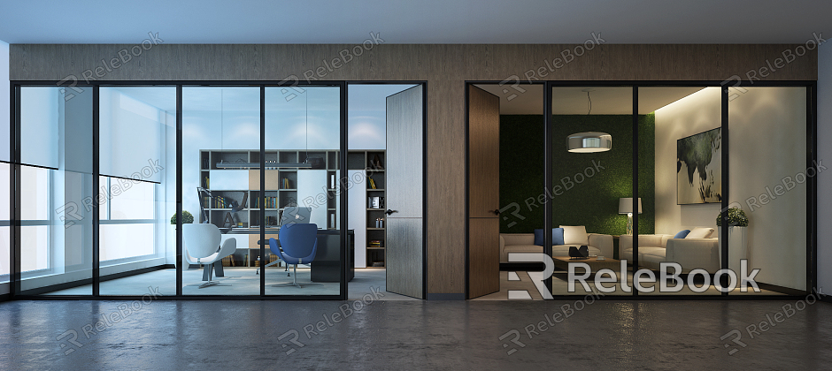 Modern Office Office Reception Room model