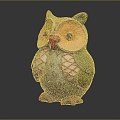 Modern Crafts Owl Wire Woven Owl 3d model