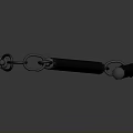 Practical Household Black Long Sticks Connected With Metal Rings For Daily Use